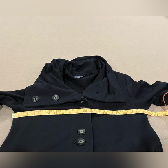 Lilla P longer length button up cardigan jacket cotton black M - Picture 9 of 12